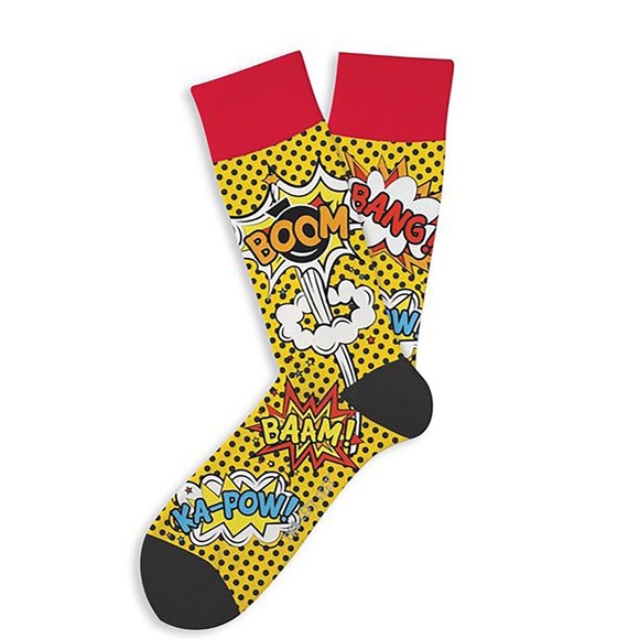 Two Left Feet Other - ComiCon Men’s Unisex Socks By Two Left Feet Comic Print M/L